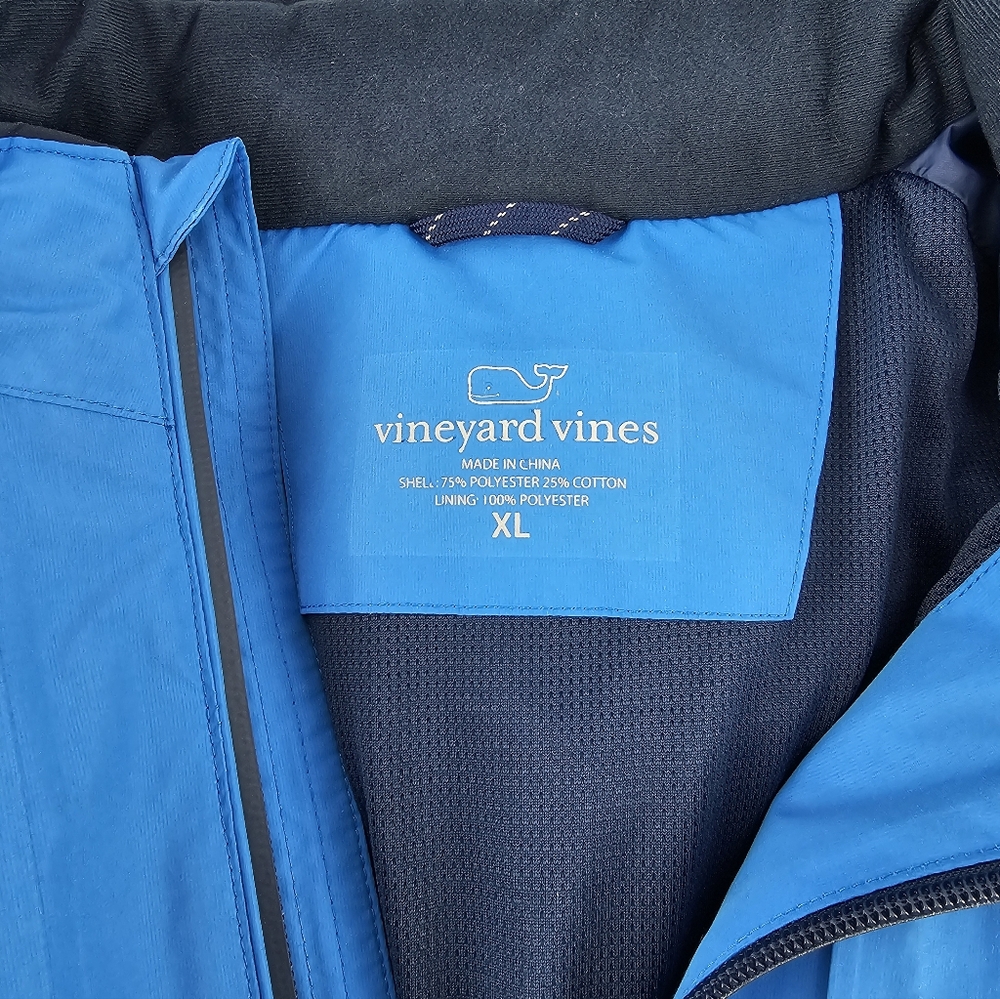 Vineyard Vines Men's Regatta Windbreaker Jacket in Spinnaker Blue Size XL - Picture 5 of 14